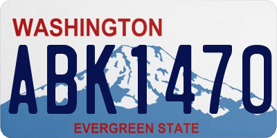WA license plate ABK1470