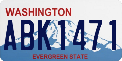 WA license plate ABK1471
