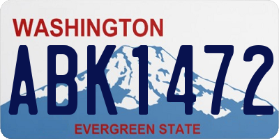 WA license plate ABK1472