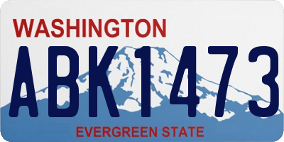 WA license plate ABK1473
