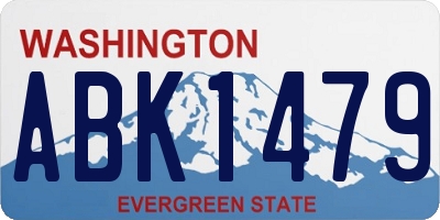 WA license plate ABK1479