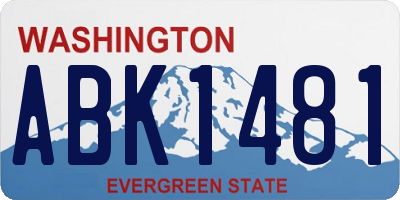 WA license plate ABK1481