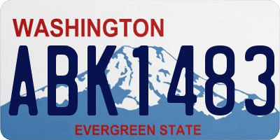 WA license plate ABK1483