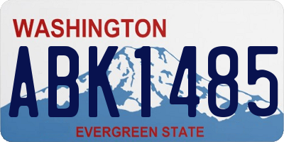 WA license plate ABK1485