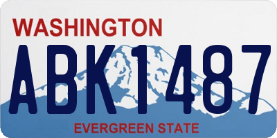 WA license plate ABK1487