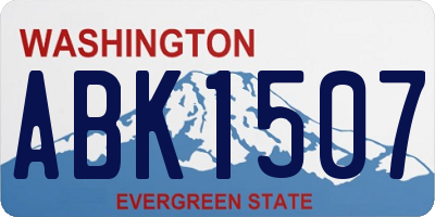 WA license plate ABK1507