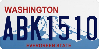 WA license plate ABK1510