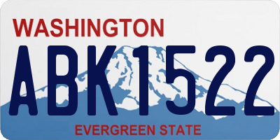 WA license plate ABK1522