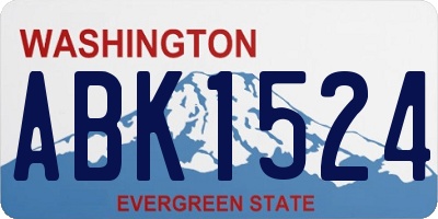 WA license plate ABK1524