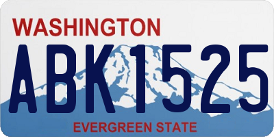 WA license plate ABK1525