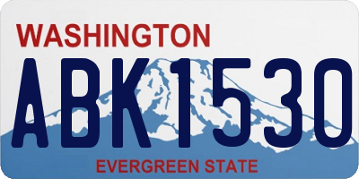 WA license plate ABK1530