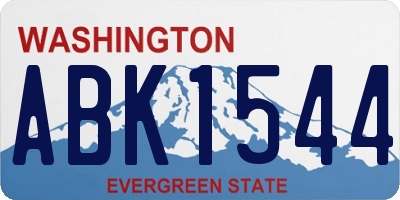 WA license plate ABK1544