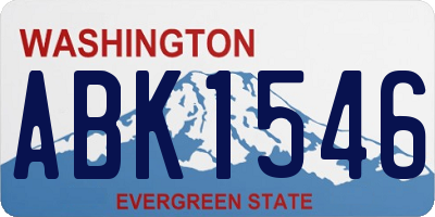 WA license plate ABK1546