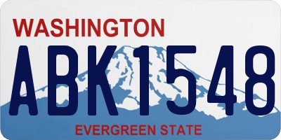 WA license plate ABK1548