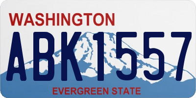 WA license plate ABK1557