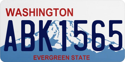 WA license plate ABK1565