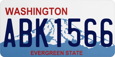 WA license plate ABK1566