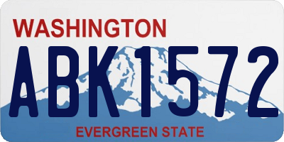 WA license plate ABK1572