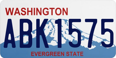 WA license plate ABK1575
