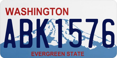 WA license plate ABK1576