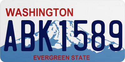 WA license plate ABK1589