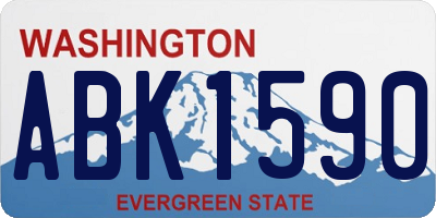 WA license plate ABK1590