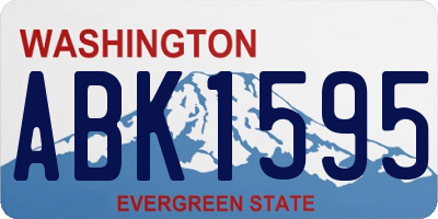 WA license plate ABK1595