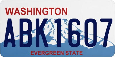 WA license plate ABK1607