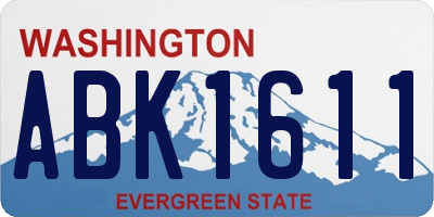 WA license plate ABK1611