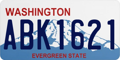 WA license plate ABK1621