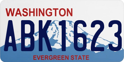 WA license plate ABK1623