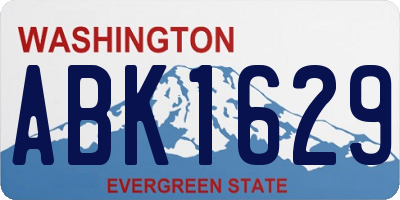 WA license plate ABK1629