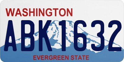 WA license plate ABK1632