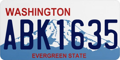 WA license plate ABK1635
