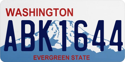 WA license plate ABK1644