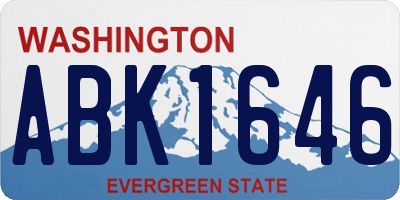 WA license plate ABK1646