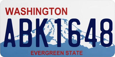 WA license plate ABK1648