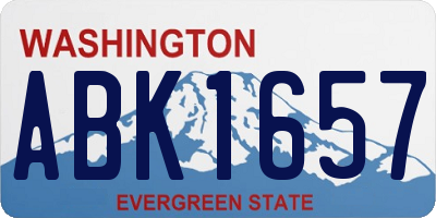WA license plate ABK1657