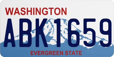WA license plate ABK1659