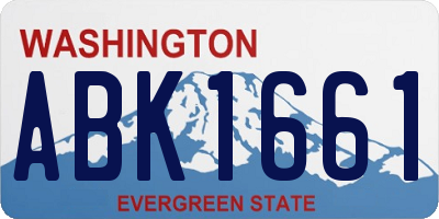 WA license plate ABK1661