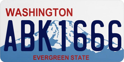 WA license plate ABK1666