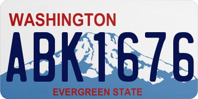 WA license plate ABK1676
