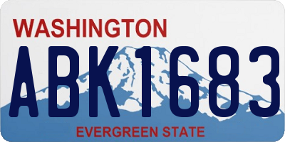 WA license plate ABK1683
