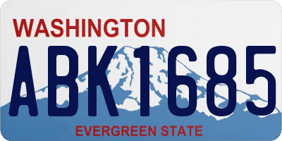 WA license plate ABK1685