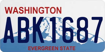 WA license plate ABK1687
