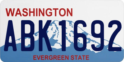 WA license plate ABK1692