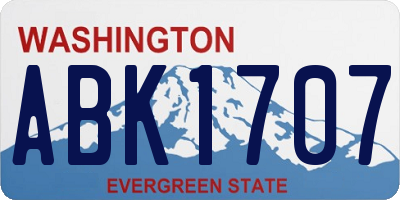 WA license plate ABK1707