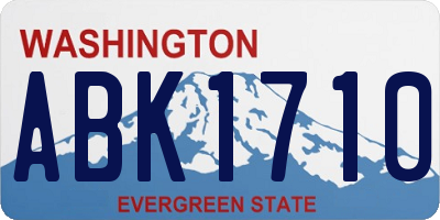 WA license plate ABK1710