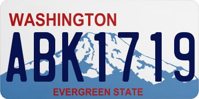 WA license plate ABK1719