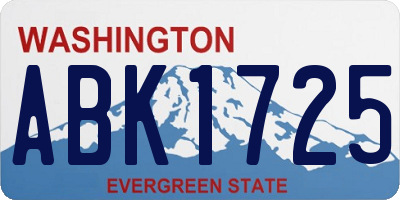 WA license plate ABK1725